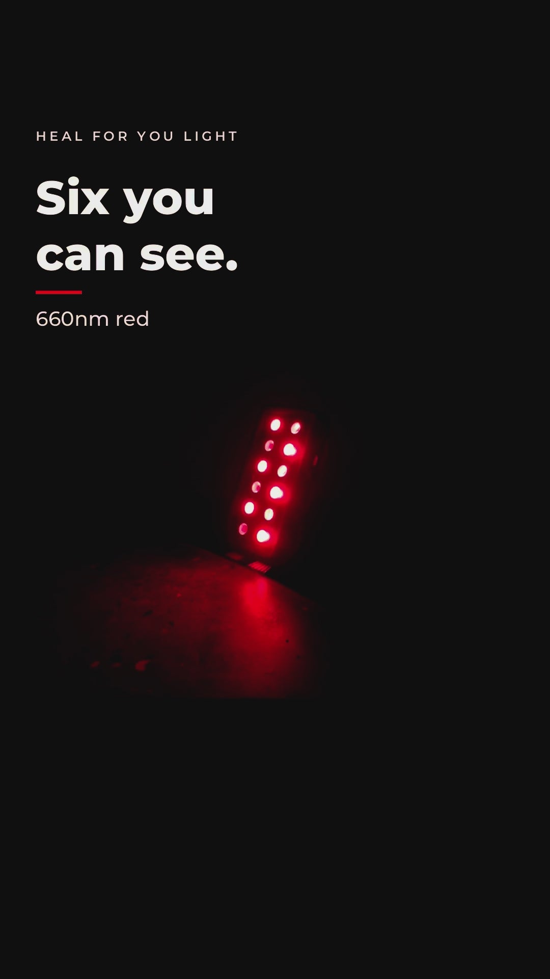 Six LEDs you can see, six you can't: 660nm red and 850nm near infrared